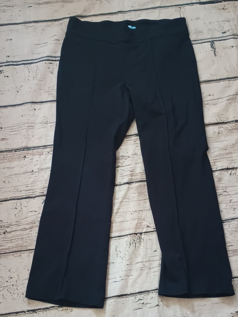 J McLaughlin Navy Blue Seamed Pull On Ankle Crop Pants 10